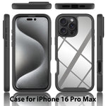 Custodia per telefono in PC trasparente antiurto in TPU tinta unita con cielo stellato, For iPhone 16 Pro Max, For iPhone 16 Pro, For iPhone 16 Plus, For iPhone 16