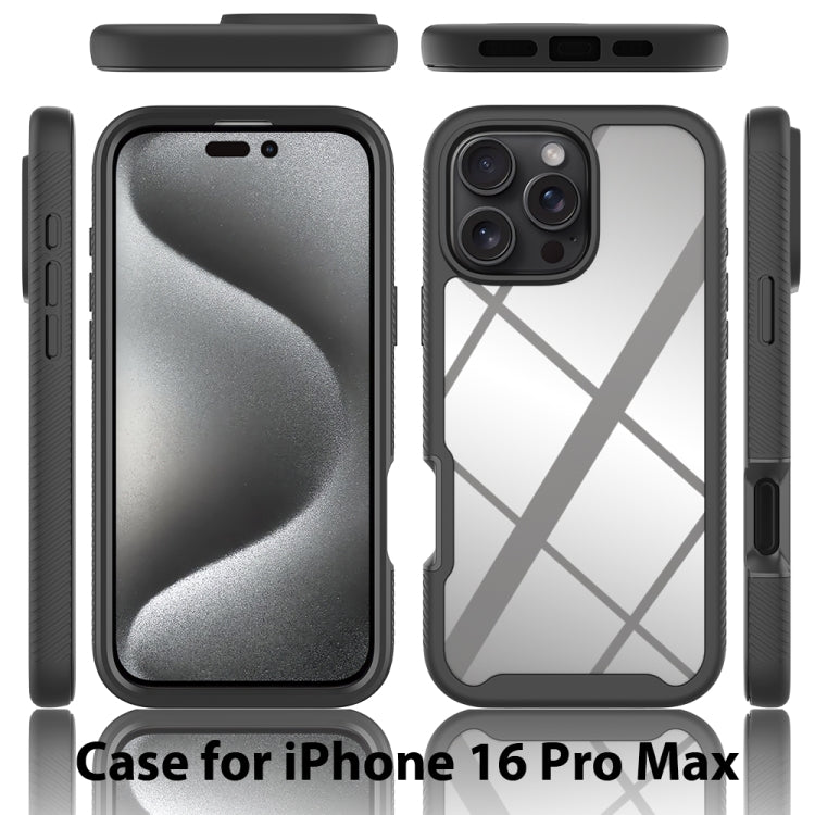 Custodia per telefono in PC trasparente antiurto in TPU tinta unita con cielo stellato, For iPhone 16 Pro Max, For iPhone 16 Pro, For iPhone 16 Plus, For iPhone 16
