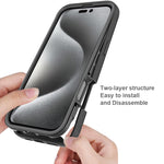 Custodia per telefono in PC trasparente antiurto in TPU tinta unita con cielo stellato, For iPhone 16 Pro Max, For iPhone 16 Pro, For iPhone 16 Plus, For iPhone 16