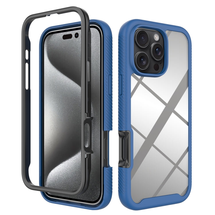 Custodia per telefono in PC trasparente antiurto in TPU tinta unita con cielo stellato, For iPhone 16 Pro Max, For iPhone 16 Pro, For iPhone 16 Plus, For iPhone 16
