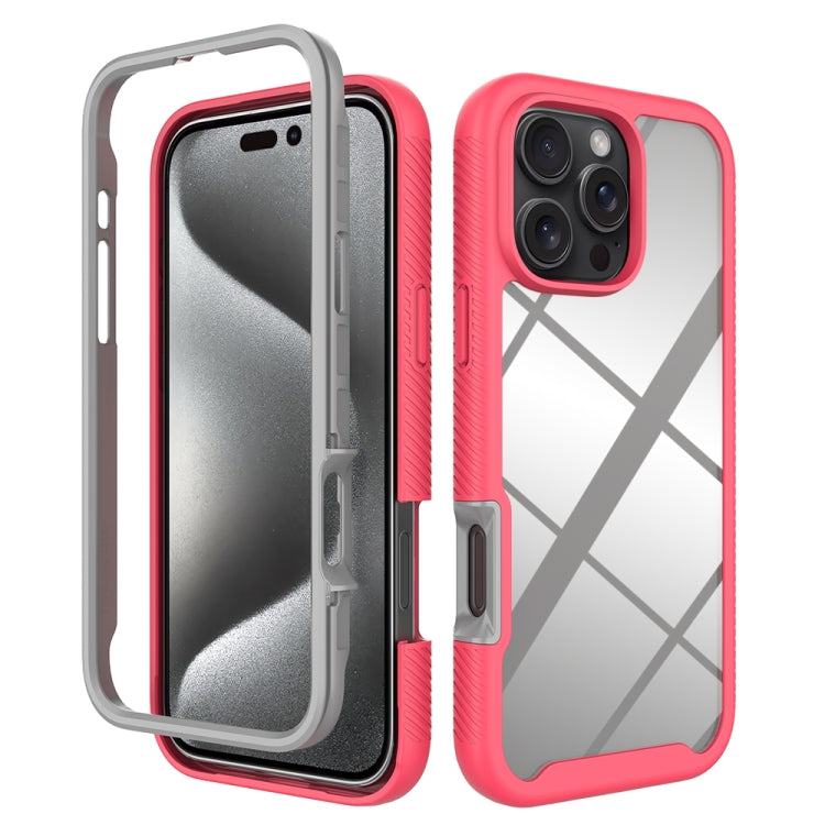 Custodia per telefono in PC trasparente antiurto in TPU tinta unita con cielo stellato, For iPhone 16 Pro Max, For iPhone 16 Pro, For iPhone 16 Plus, For iPhone 16