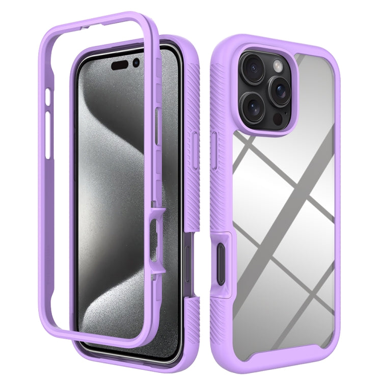 Custodia per telefono in PC trasparente antiurto in TPU tinta unita con cielo stellato, For iPhone 16 Pro Max, For iPhone 16 Pro, For iPhone 16 Plus, For iPhone 16
