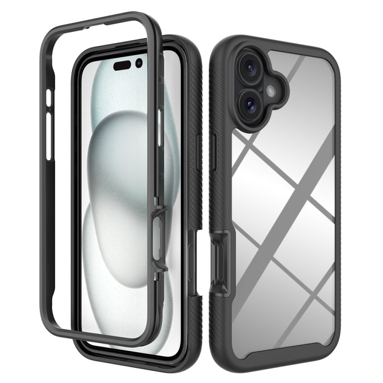 Custodia per telefono in PC trasparente antiurto in TPU tinta unita con cielo stellato, For iPhone 16 Pro Max, For iPhone 16 Pro, For iPhone 16 Plus, For iPhone 16