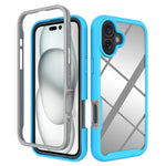 Custodia per telefono in PC trasparente antiurto in TPU tinta unita con cielo stellato, For iPhone 16 Pro Max, For iPhone 16 Pro, For iPhone 16 Plus, For iPhone 16