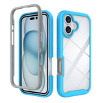 Custodia per telefono in PC trasparente antiurto in TPU tinta unita con cielo stellato, For iPhone 16 Pro Max, For iPhone 16 Pro, For iPhone 16 Plus, For iPhone 16