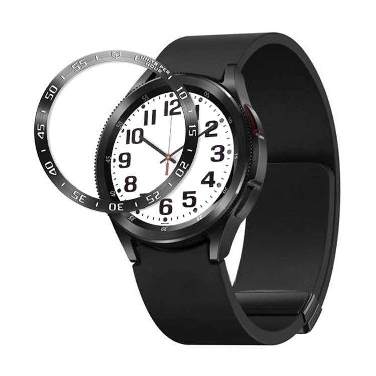 Uno stile Smart Watch Telaio protettivo con anello in acciaio, For Samsung Galaxy Watch6 Classic 47mm, For Samsung Galaxy Watch6 Classic 43mm