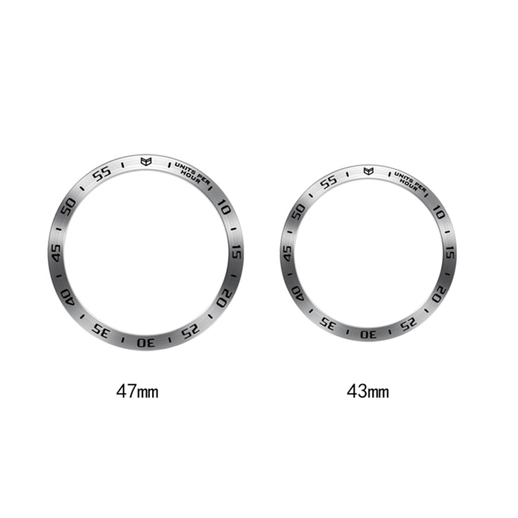 Uno stile Smart Watch Telaio protettivo con anello in acciaio, For Samsung Galaxy Watch6 Classic 47mm, For Samsung Galaxy Watch6 Classic 43mm