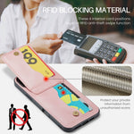 Custodia per telefono in PU con cover posteriore per portacarte Fierre Shann Crazy Horse, For iPhone 16 Pro Max, For iPhone 16 Pro, For iPhone 16 Plus, For iPhone 16