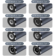 Connettore adattatore di ricarica per computer da 100 W, DC 2.5 x 0.7mm to USB-C / Type-C Male, DC 3 x 1.1mm to USB-C / Type-C Male, DC 4 x 1.7mm to USB-C / Type-C Male, DC 4.5 x 0.6mm to USB-C / Type-C Male, DC 4.8 x 1.7mm to USB-C / Type-C Male      ...
