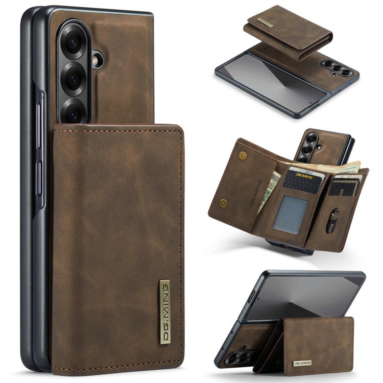 Portafoglio multi-carta 3 pieghe serie DG.MING M1 + custodia per telefono magnetica, For Galaxy Z Fold8 Ultra 5G, For Galaxy Z Fold7 5G, For Samsung Galaxy Z Fold5