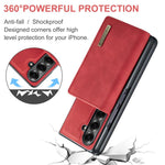 Portafoglio multi-carta 3 pieghe serie DG.MING M1 + custodia per telefono magnetica, For Galaxy Z Fold8 Ultra 5G, For Galaxy Z Fold7 5G, For Samsung Galaxy Z Fold5