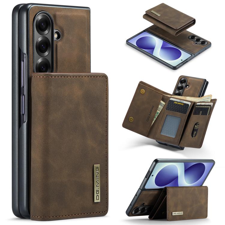 Portafoglio multi-carta 3 pieghe serie DG.MING M1 + custodia per telefono magnetica, For Galaxy Z Fold8 Ultra 5G, For Galaxy Z Fold7 5G, For Samsung Galaxy Z Fold5