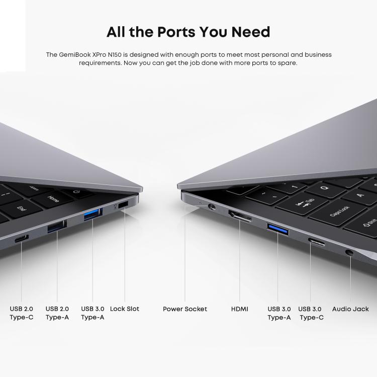 Laptop CHUWI GemiBook XPro da 14,1 pollici, Windows 11 Intel Alder Lake-N N100 Quad Core, GemiBook XPro 8GB+256GB