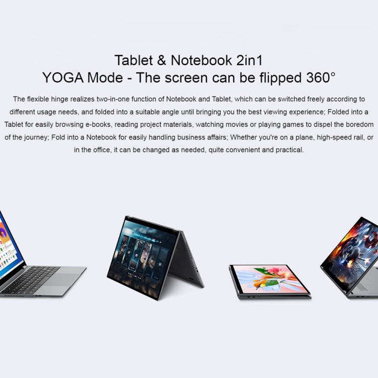 Laptop Yoga CHUWI FreeBook da 13,5 pollici, Windows 11 Intel Alder Lake-N N100 Quad Core, FreeBook 12GB+512GB