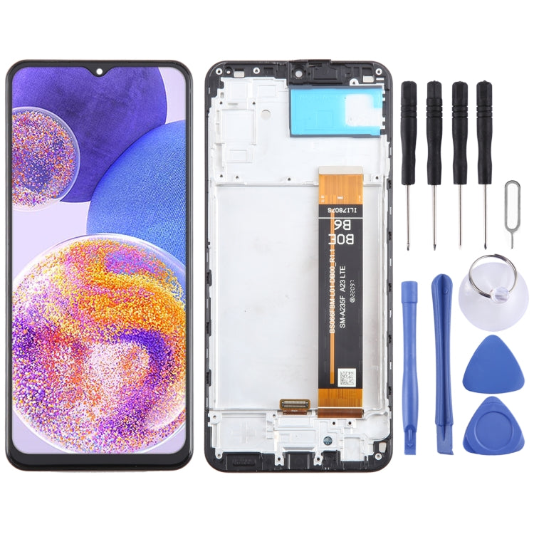 OEM LCD Screen Digitizer Full Assembly with Frame, For Samsung Galaxy A23 4G SM-A235F, For Samsung Galaxy A23 5G SM-A236B, For Samsung Galaxy A14 5G SM-A146B, For Samsung Galaxy A04S SM-A047