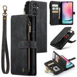 Custodia in pelle con cerniera per Samsung Galaxy S24 5G