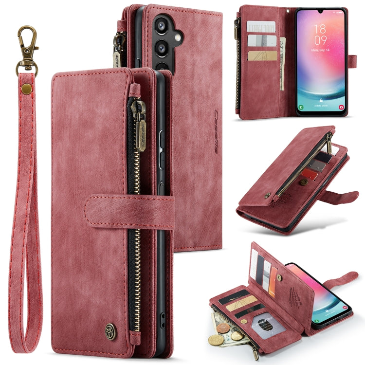 Custodia in pelle con cerniera per Samsung Galaxy S24 5G
