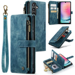 Custodia in pelle con cerniera per Samsung Galaxy S24 5G