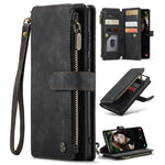 Custodia in pelle con cerniera per Samsung Galaxy S24 5G