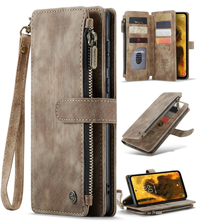Custodia in pelle con cerniera per Samsung Galaxy S24 5G