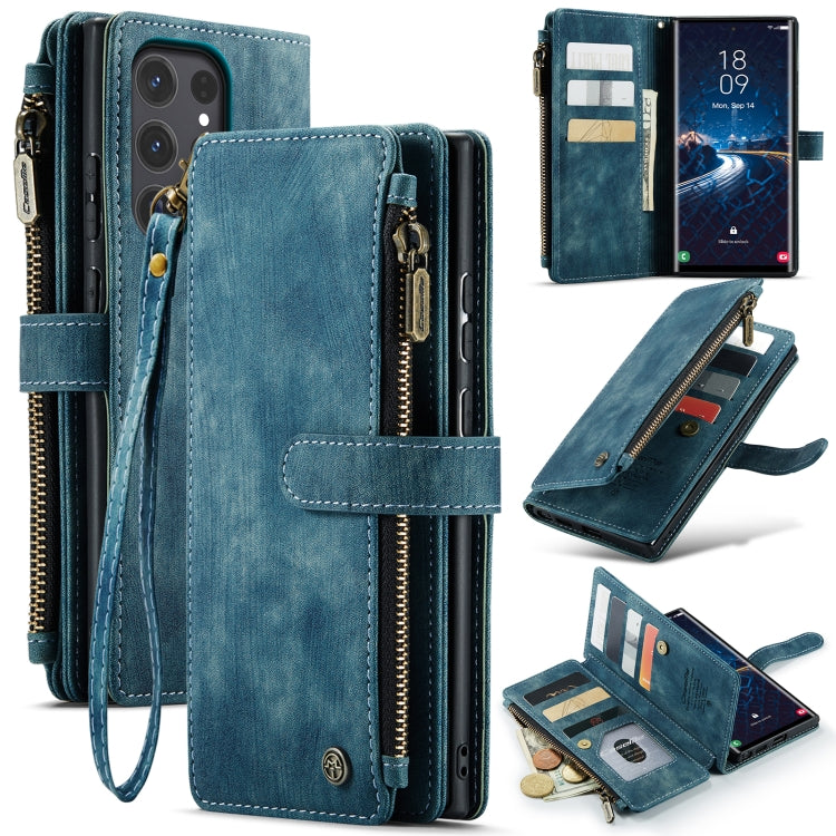 Custodia portafoglio in pelle con cerniera per Samsung Galaxy A25