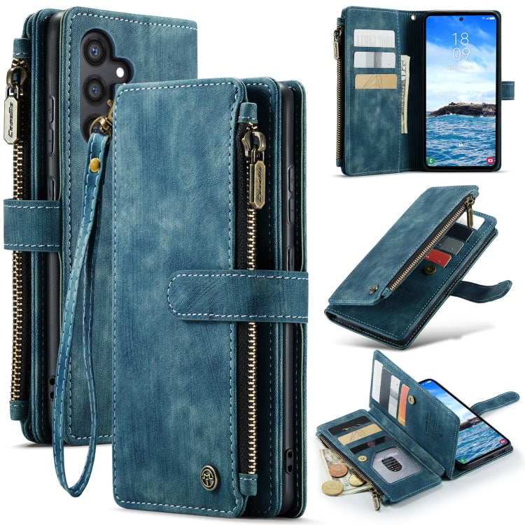 Custodia portafoglio in pelle con cerniera per Samsung Galaxy A25