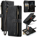 Custodia in pelle con cerniera per Samsung Galaxy S24 5G