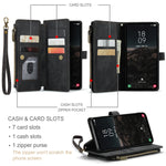 Custodia in pelle con cerniera per Samsung Galaxy S24 5G
