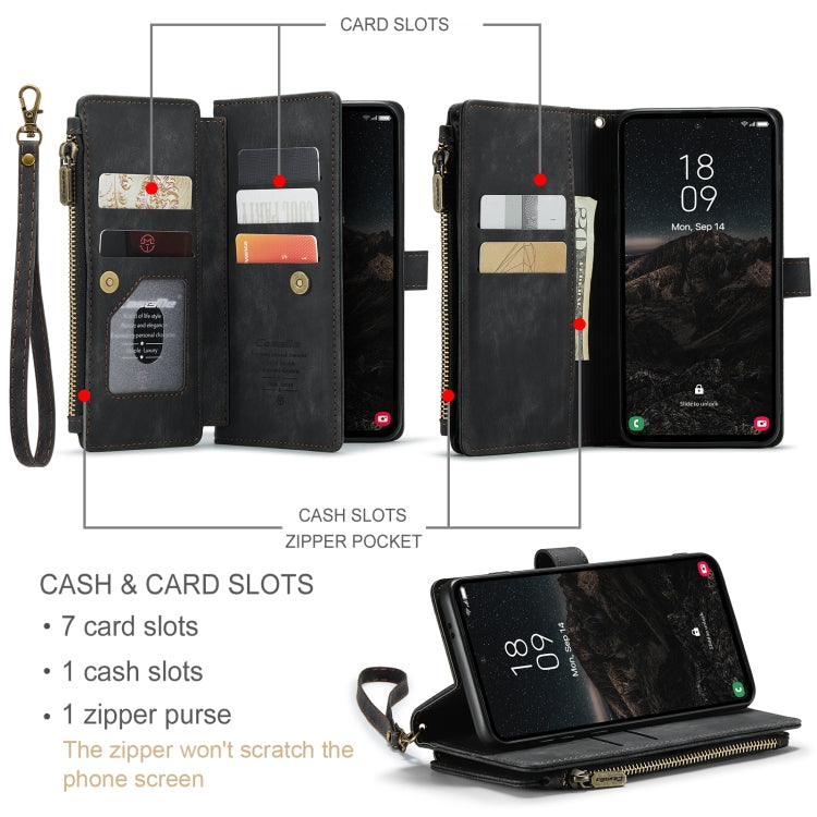 Custodia in pelle con cerniera per Samsung Galaxy S24 5G