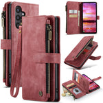 Custodia in pelle con cerniera per Samsung Galaxy S24 5G