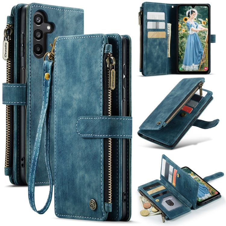 Custodia portafoglio in pelle con cerniera per Samsung Galaxy A25