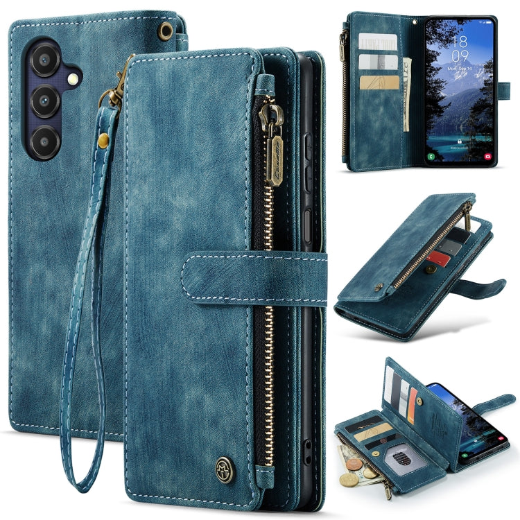 Custodia portafoglio in pelle con cerniera per Samsung Galaxy A25