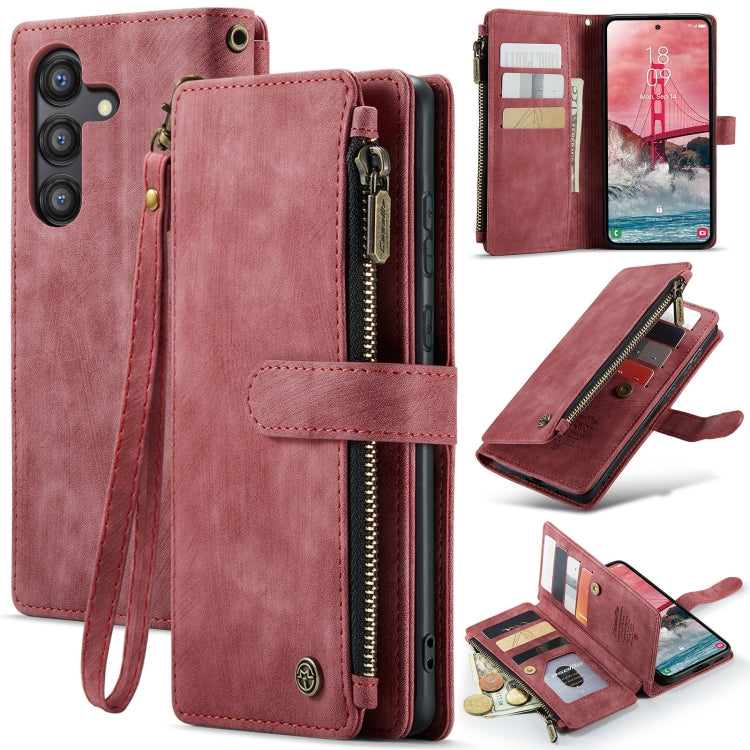 Custodia portafoglio in pelle con cerniera per Samsung Galaxy A25