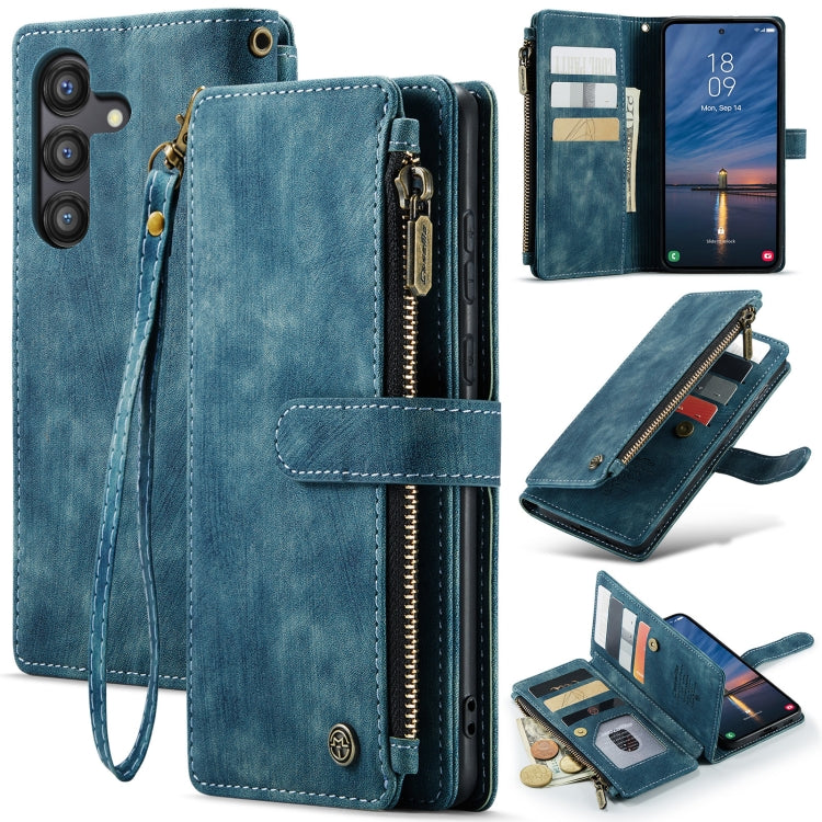 Custodia portafoglio in pelle con cerniera per Samsung Galaxy A25