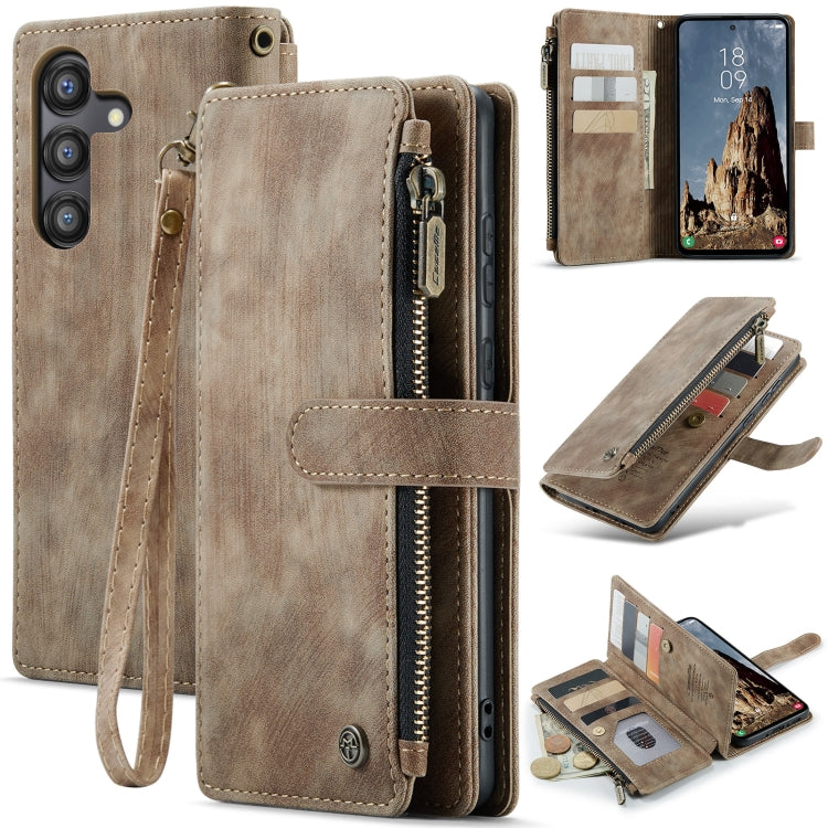 Custodia portafoglio in pelle con cerniera per Samsung Galaxy A25