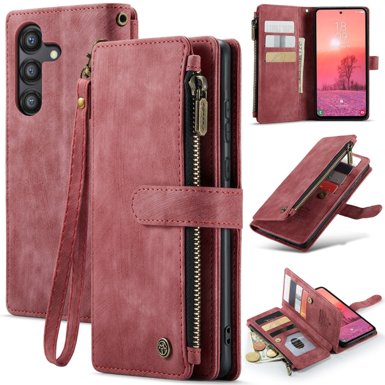 Custodia portafoglio in pelle con cerniera per Samsung Galaxy A25