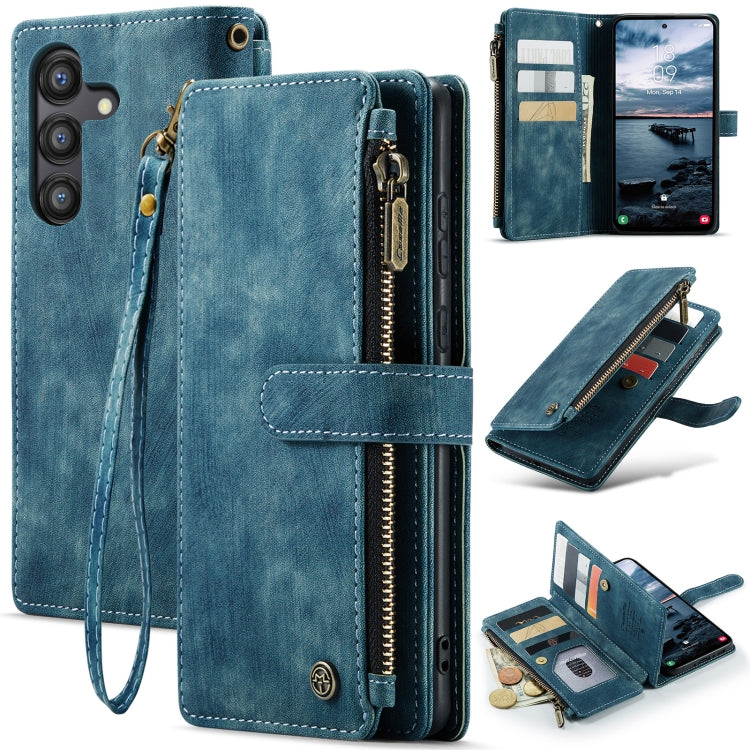 Custodia portafoglio in pelle con cerniera per Samsung Galaxy A25