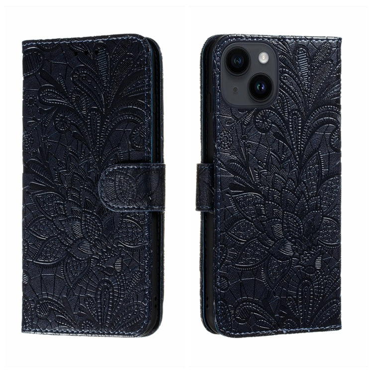 Custodia per cellulare in pelle con motivo floreale in pizzo, For iPhone 16, For iPhone 15 Pro Max, For iPhone 15 Pro, For iPhone 15 Plus
