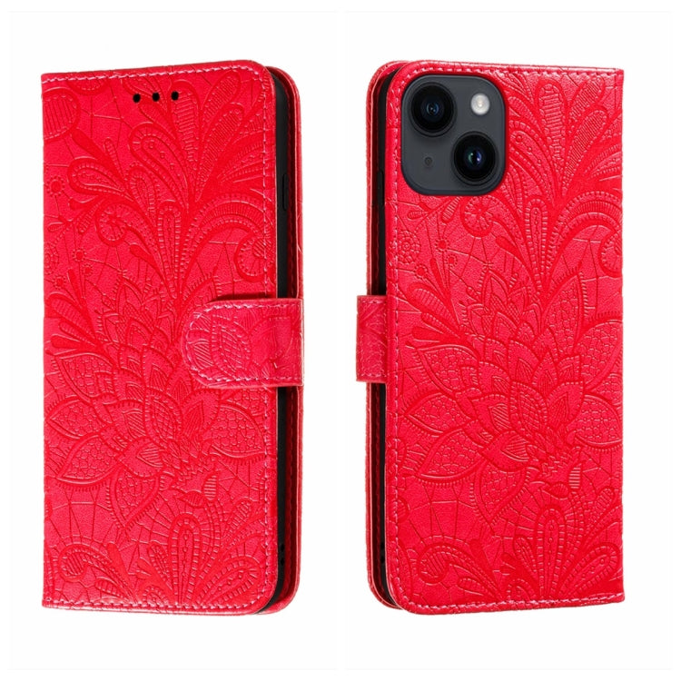 Custodia per cellulare in pelle con motivo floreale in pizzo, For iPhone 16, For iPhone 15 Pro Max, For iPhone 15 Pro, For iPhone 15 Plus