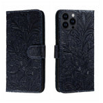 Custodia per cellulare in pelle con motivo floreale in pizzo, For iPhone 16, For iPhone 15 Pro Max, For iPhone 15 Pro, For iPhone 15 Plus