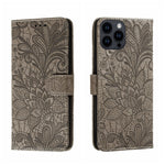Custodia per cellulare in pelle con motivo floreale in pizzo, For iPhone 16, For iPhone 15 Pro Max, For iPhone 15 Pro, For iPhone 15 Plus