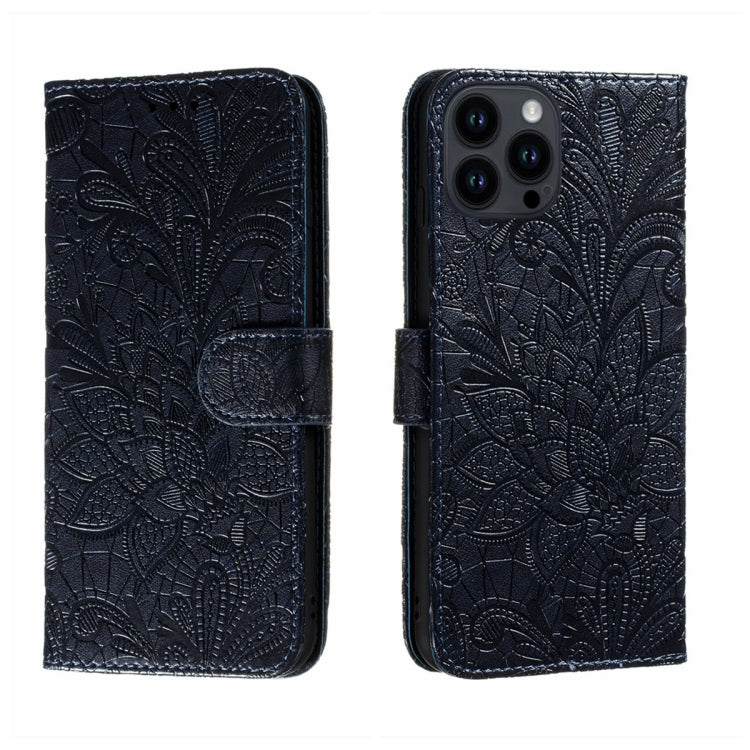 Custodia per cellulare in pelle con motivo floreale in pizzo, For iPhone 16, For iPhone 15 Pro Max, For iPhone 15 Pro, For iPhone 15 Plus