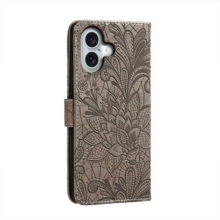 Custodia per cellulare in pelle con motivo floreale in pizzo, For iPhone 16, For iPhone 15 Pro Max, For iPhone 15 Pro, For iPhone 15 Plus
