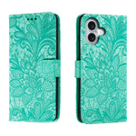 Custodia per cellulare in pelle con motivo floreale in pizzo, For iPhone 16, For iPhone 15 Pro Max, For iPhone 15 Pro, For iPhone 15 Plus