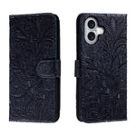 Custodia per cellulare in pelle con motivo floreale in pizzo, For iPhone 16, For iPhone 15 Pro Max, For iPhone 15 Pro, For iPhone 15 Plus