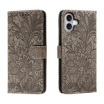 Custodia per cellulare in pelle con motivo floreale in pizzo, For iPhone Air, For iPhone 16 Pro Max, For iPhone 16 Pro, For iPhone 16 Plus