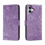 Custodia per cellulare in pelle con motivo floreale in pizzo, For iPhone Air, For iPhone 16 Pro Max, For iPhone 16 Pro, For iPhone 16 Plus