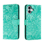 Custodia per cellulare in pelle con motivo floreale in pizzo, For iPhone Air, For iPhone 16 Pro Max, For iPhone 16 Pro, For iPhone 16 Plus