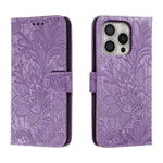 Custodia per cellulare in pelle con motivo floreale in pizzo, For iPhone Air, For iPhone 16 Pro Max, For iPhone 16 Pro, For iPhone 16 Plus