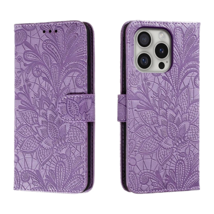 Custodia per cellulare in pelle con motivo floreale in pizzo, For iPhone Air, For iPhone 16 Pro Max, For iPhone 16 Pro, For iPhone 16 Plus